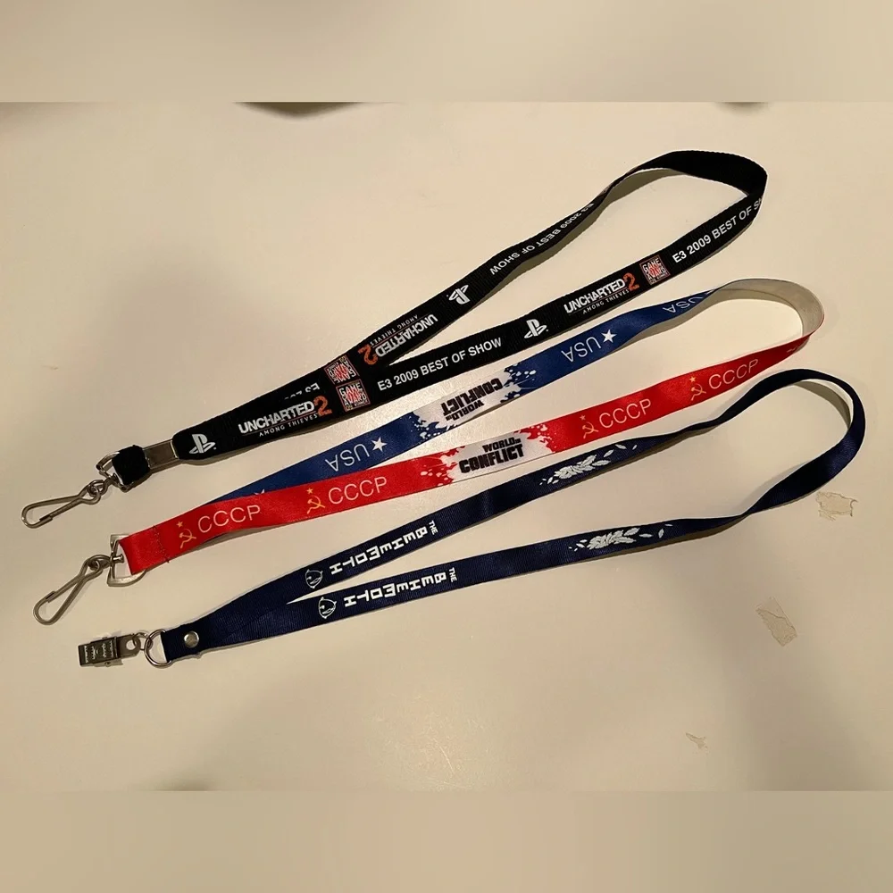 NWOT LOT OF 3 VIDEO GAME LANYARDS.